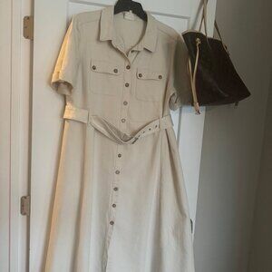 Sezane Jeannette Dress Ecru Chiné - Size 44